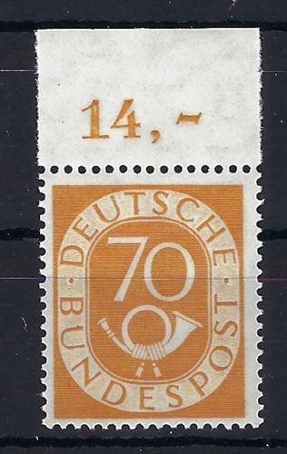 Bund Posthorn Mi 136 P OR ** einandfrei und ungefaltet