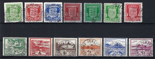 D. Bes. Kanalinseln Guernsey Mi 1-5 °, Jersey Mi 1-8 °, ME 280€