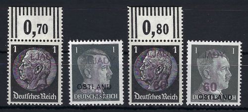 D. Bes. Russland, Ljady/Leningrad, Mi 1-2a/b **, Aufdr. falsch