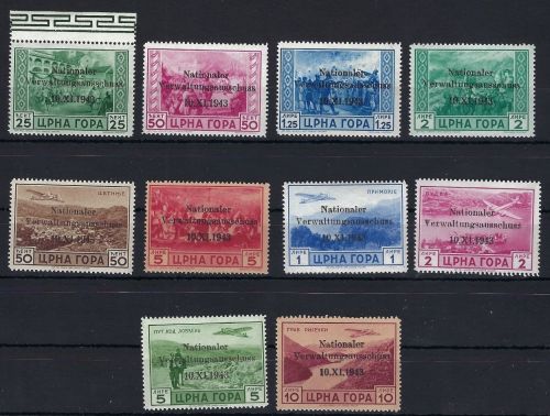 D. Bes. Montenegro Mi 10-19** teils gp. Krischke BPP (19 Aufd. falsch)