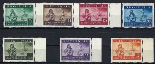 Albanien Mi 15-21 **, in guter Qualität, ME 100€