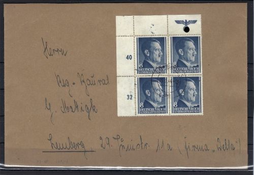 Generalgouvernement Mi 73 VB Eckrand OL auf Brief, Lemberg