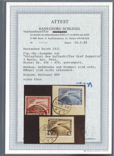 DR Polarfahrt, Mi 456-458 °/∆ mit FA Schlegel BPP, ME 1.200€