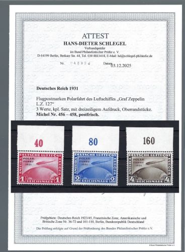 DR Polarfahrt, Mi 456-458 ** mit FA Schlegel BPP, ME 4.400€