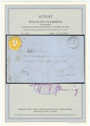 P) Preußen GAA 10 auf Faltbrief von Tribsees n. Berlin, FA Flemming BPP