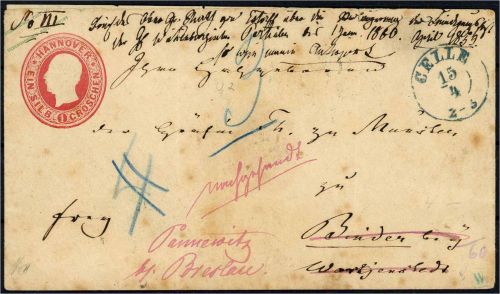 P) Hannover 1857, U2 Celle n. Wartjenstedt, Weiterleitung n. Pennewitz