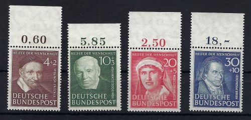 Bund Mi 143-146 **, Oberrand, ungefaltet, ME 140€