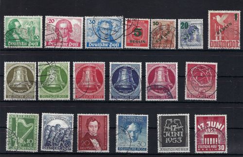 Berlin gestempelte Zusammenstellung aus Mi 61-111, ME 605€