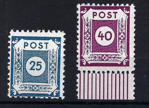 Ost Sachsen Mi 49 DI ** + 50 D II **, je gep. Kunz BPP, ME 70€