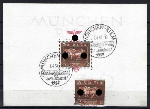 DR Block 10 und Mi 649 je gestempelt, ME 195€