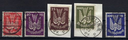 DR Mi 263-267 °, gepr. Infla Berlin, ME 140€