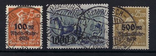 DR Mi 258-260 °, gepr. Infla Berlin, ME 150€