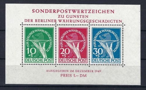 C) Berlin Plattenfehler, Block 1 I ** gep. Schlegel BPP