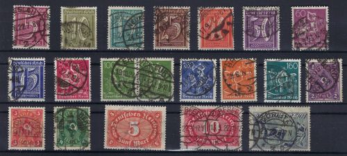 C) DR Mi 177-196 °, die wichtige Ausgaben gep. Infla / BPP , ME 1.600€
