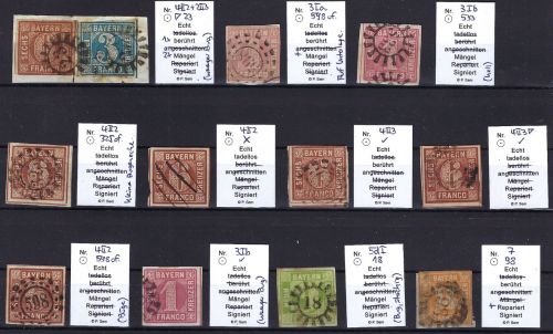 C) Bayern Mi 3-7 (mehrfach) gest. Partie aus Spezialsammlung, ME 600€