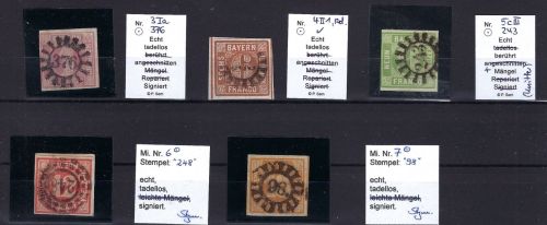 C) Bayern Mi 3-7 °, meist ideal gest. und vollrandig, ME 480€