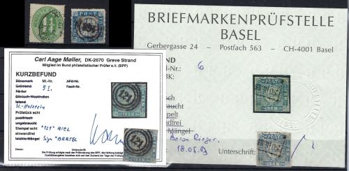 A) Schleswig Holstein Mi 4-7 ° gepr. Møller/ KB Møller BPP, ME 240€
