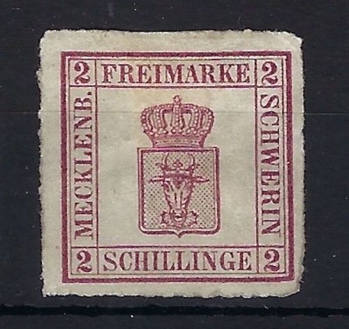 A) Mecklenburg Schwerin Mi 6 a * mit Gummi, gepr. Berger BPP, ME 300€