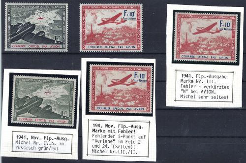 C) D. Besetzung Frankreich Lot Mi II-III ** mit PF III/II und III/III