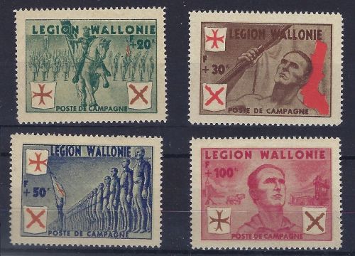 C) D. Besetzung Belgien Wallonische Legion, Mi I-IV **, ME 180€