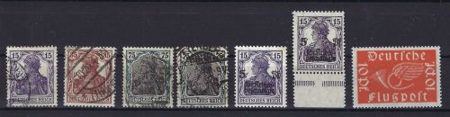 C) DR Zusammenstellung aus Mi 102-111 **/*/°, alles gepr., ME 381€