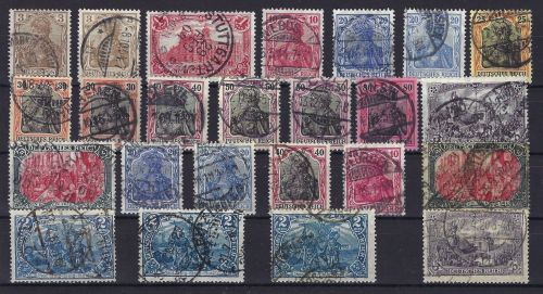 C) DR gest. Zusammenstellung Reichspost Ausgaben, alle gepr., ME 1.250€