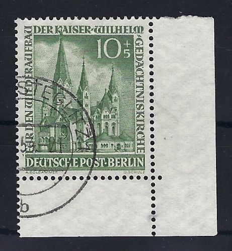 A) Berlin Mi 99 ° Eckrand UR mit FN 0 in einwandfreier Qualität