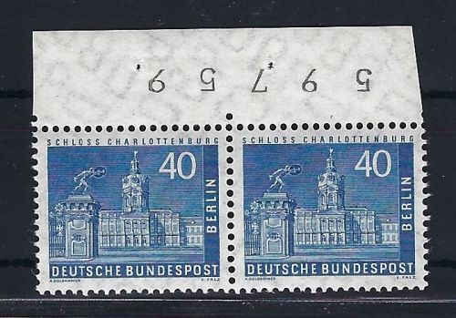 A) Berlin Mi 149 v ** waag. paar vom OR mit Bogenzähler, einwandfrei