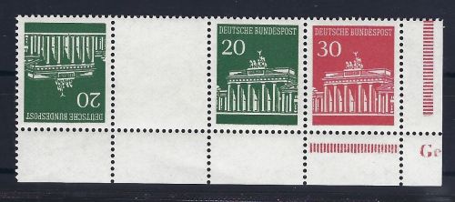 A) Bund Zusammendruck KZ 7 ** aus MHB 14 mit DZ Ge, einwandfrei