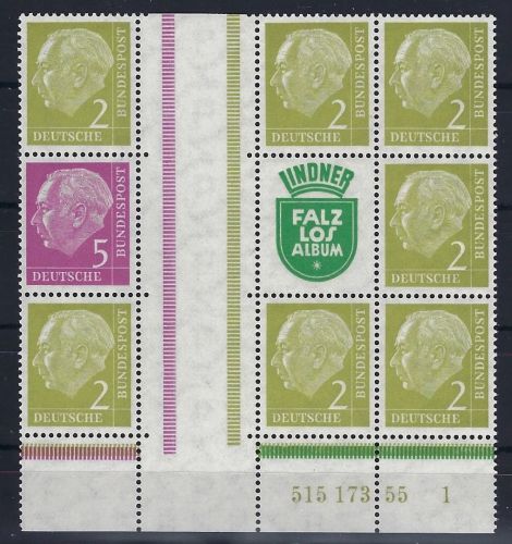 A) Bund Zusammendruck WZ 10 (2) / W 13 ** mit HAN 51517355 1