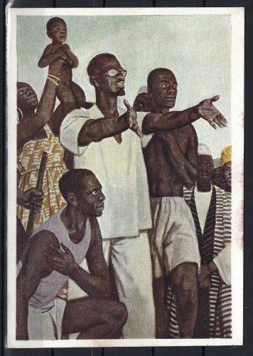 A) Sowjetunion Künstlerkarte D. A. Shmarinov 1907, "Morgen in Afrika"