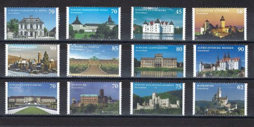 A) Bund 2013-2018, Schlösser, postfrisches Lot aus Abosendung