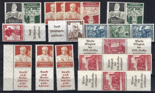 A) DR Zusammendrucke, postfrische Zusammenstellung, ME 445€