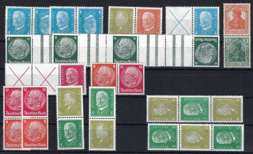 A) DR Zusammendrucke, postfrische Zusammenstellung, ME 655€