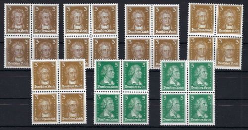 A) DR postfrische 4er-Block Zusammenstellung aus Mi 385-388, ME 216€