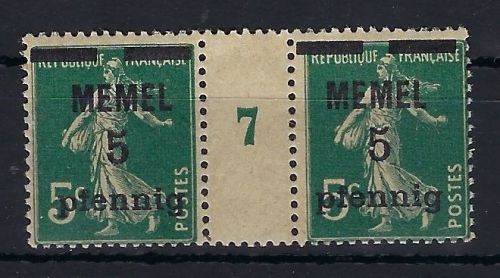A) Memel Mi 18c MS 7 **, ME 220€, ungefaltet