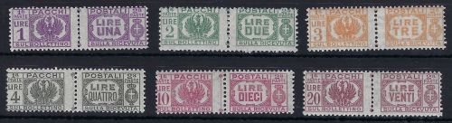 A) Italien Paketmarken Mi 60-65 ** in einwandfreier Qualität, ME 250€
