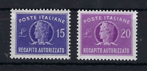A) Italien Gebührenmarken A, Mi 9-10 **, ME 110€