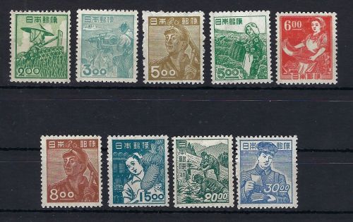 C) Japan Mi 413-421 **, aus dem Manukowski Bestand / Den Haag, ME 260€