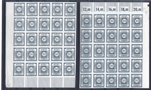 C) Ost Sachsen Mi 48Ab** (50), 2 Bogenteile, Ströh BPP, ME 2.500€, 6% !