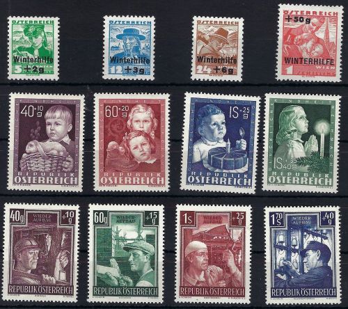 A) Österreich Mi 613-16**, 929-32 **, 960-63 **, ME 260€