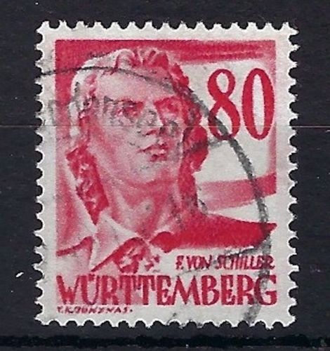 A) Fr. Zone Württemberg Mi 36 ° einwandfrei, gepr. Schlegel BPP