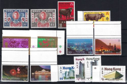 A) Hongkong postfrische Zusammenstellung aus Mi 169-477, ME 100€
