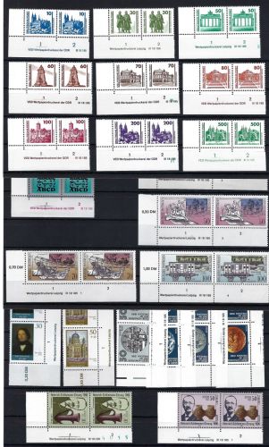 A) DDR Mi 3344-3365 ** komplett mit DV, einwandfrei, ME 188,50