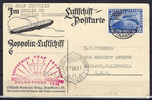 C) DR Polarfahrt Sieger Z 146 A Polarfahrt mit Mi 457, Berlin n. Oakland