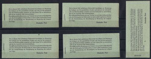 A) Bizone Markenheftchen FZ I ** (5) , ME 400€