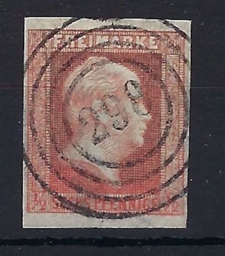 C) Preußen Mi 1 ideal gest. 298 (Stettin), voll-breitrandig