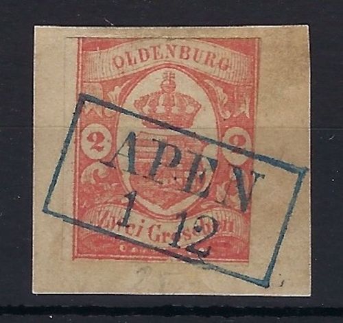 C) Oldenburg Mi 13 ° ∆, klarer Ra2 Apen, ME 550€, Rahmenbruch unten