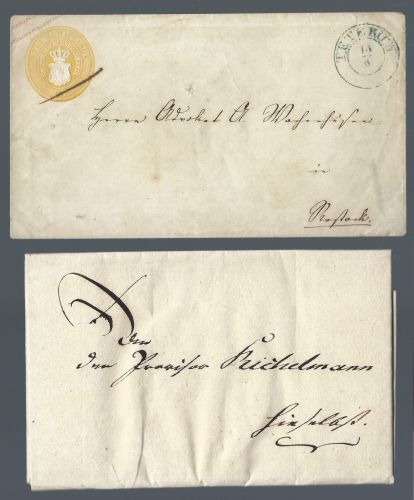 C) Mecklenburg Schwerin 3 Sch. GA + Vorphilabeleg UNGEÖFFNET