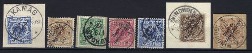 A) DSWA 7 Marken/Luxus ∆ mit versch. Stempel